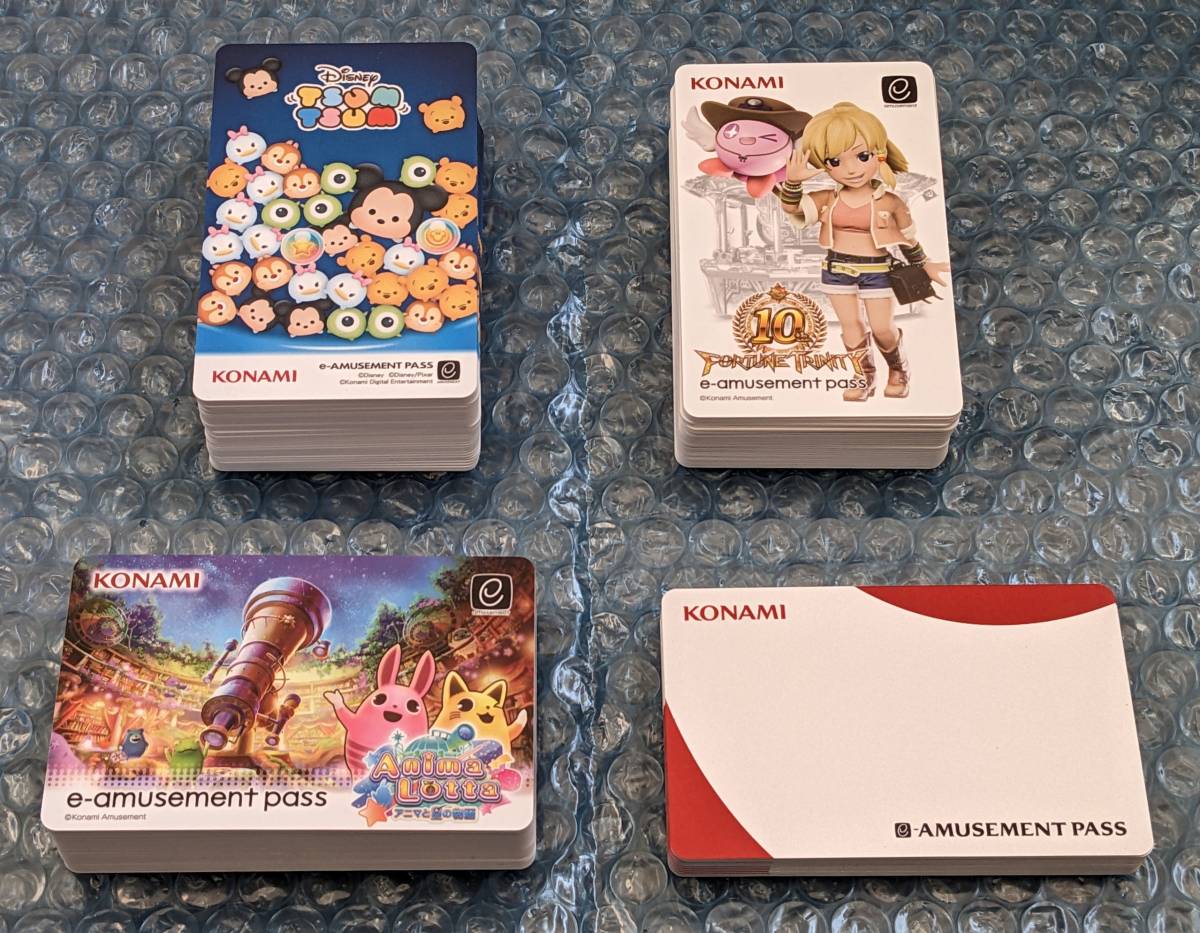 未使用】Konami□e-AMUSEMENT PASS カード 96枚□4種アソート