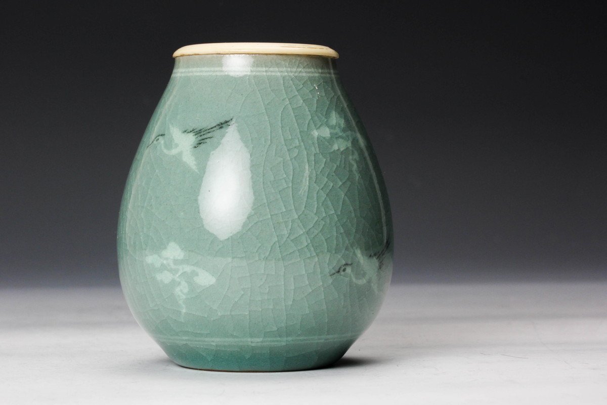 水滴　柳　海剛作　韓国人間国宝 水滴 柳 海剛作 韓国人間国宝