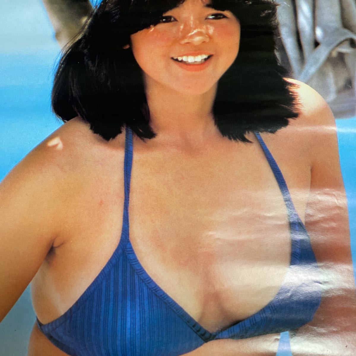 やや傷や汚れあり】□宮崎美子 ポスター 水着 いまのキミはピカピカに