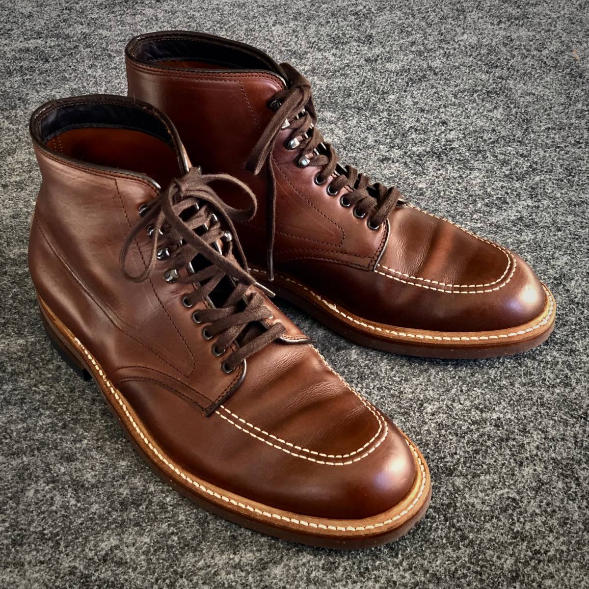 【目立った傷や汚れなし】 オールデン ALDEN 403 インディブーツ 8,5D クロムエクセル トゥルーバランスラスト ネオコルクソール