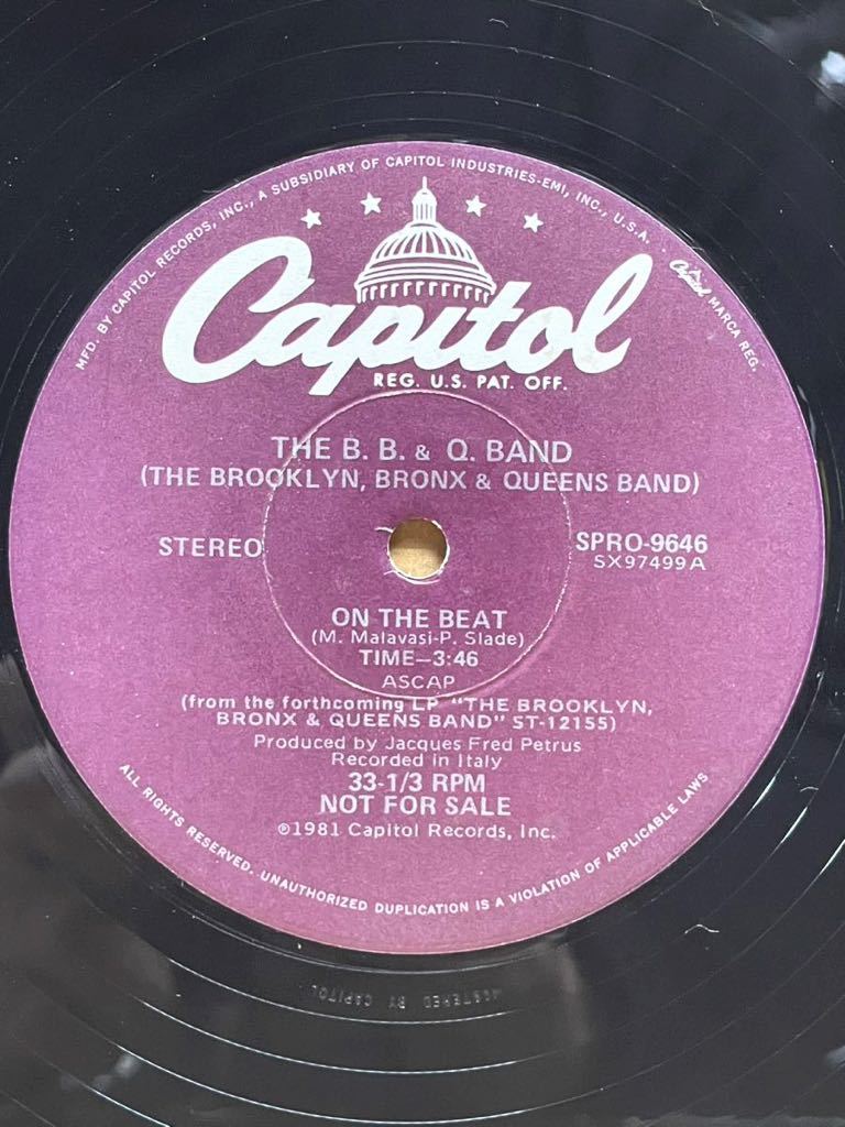 【未使用に近い】The Brooklyn, Bronx & Queens BandOn The Beat ,Capitol Records