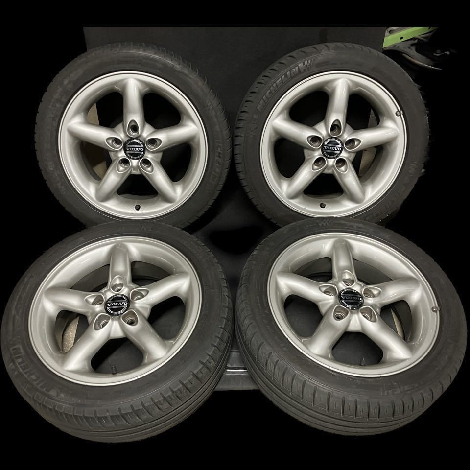 VOLVO 16インチ ホイール MICHELIN タイヤセット やや傷や汚れあり】2020年製MICHELIN付 ボルボ 215/45R16 6.5J+43 5穴