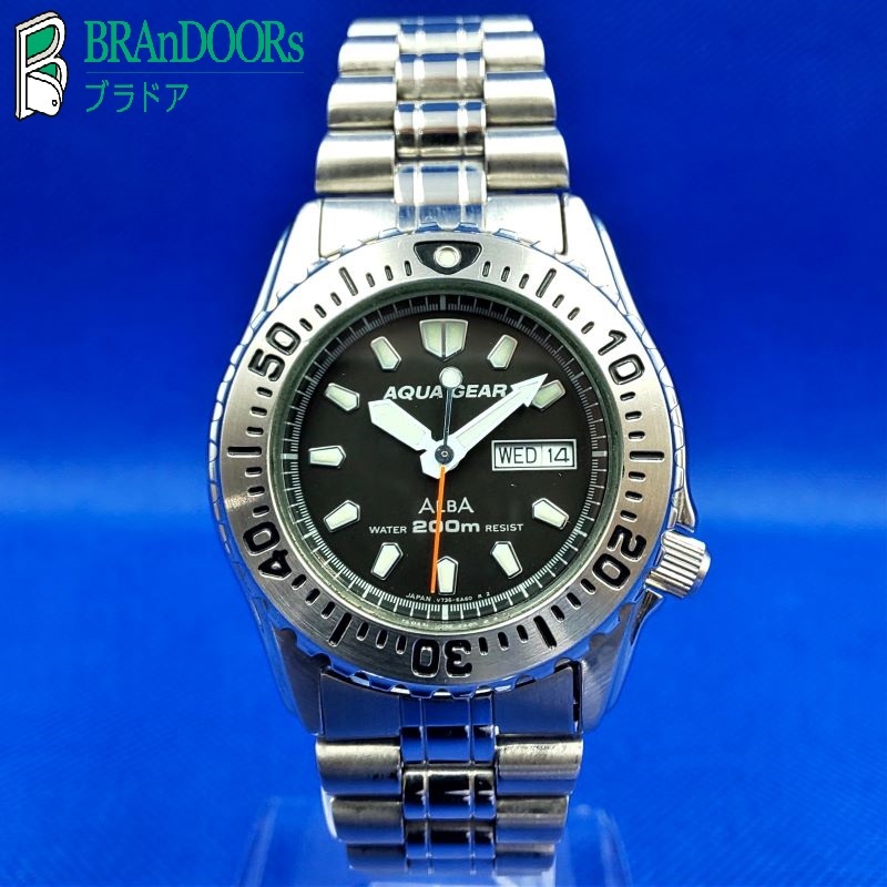 ALBAアルバセイコーアクアギア200mダイバー時計デッドストック