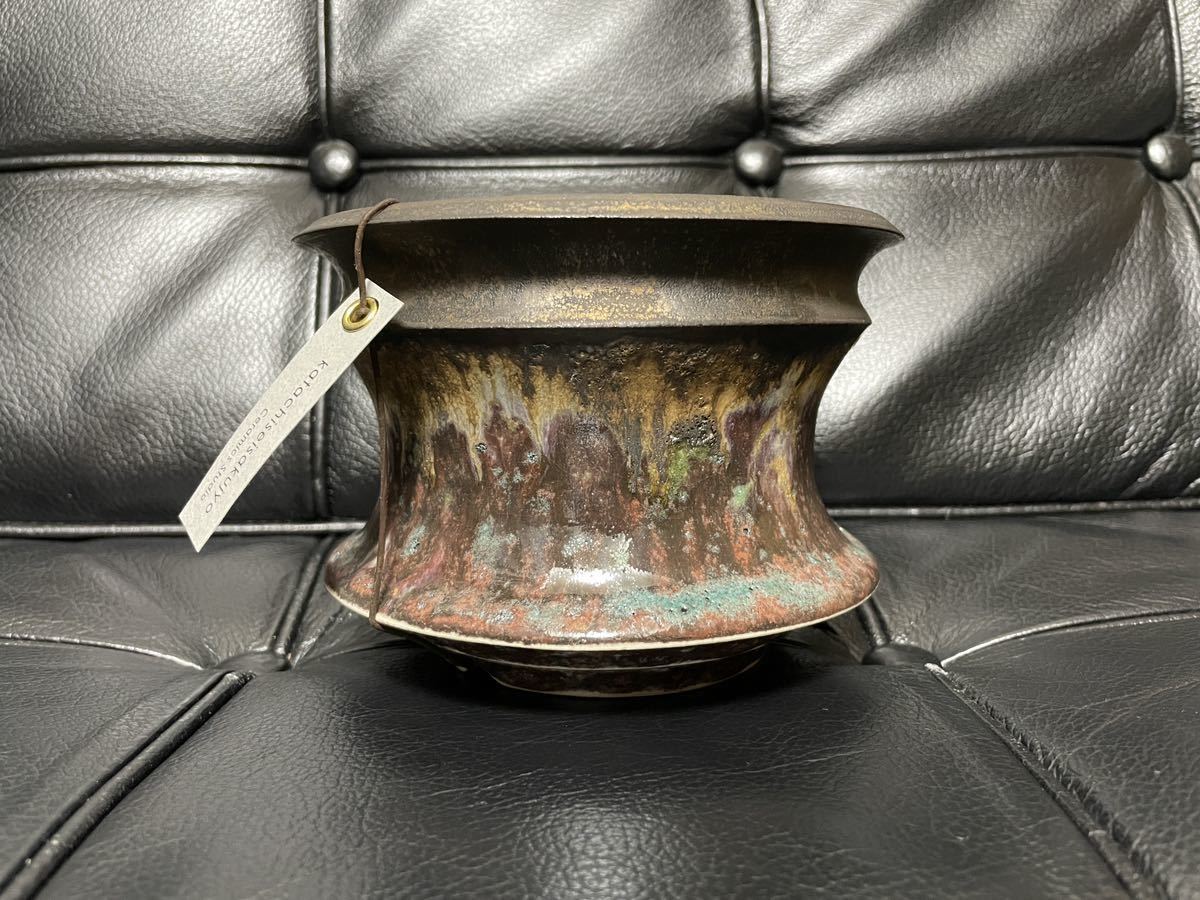 カタチ製作所 Mederu pot ボビン ブラック&ゴールド カタチ製作所 Mederu pot ボビン M Tall ブラック&ゴールド