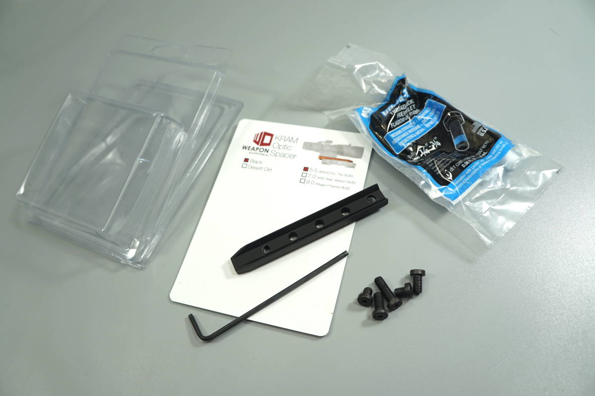 【未使用】Weapon Outfitters KRAM 5.5番 Trijicon ACOG用 スペーサー Optic Spacersの落札