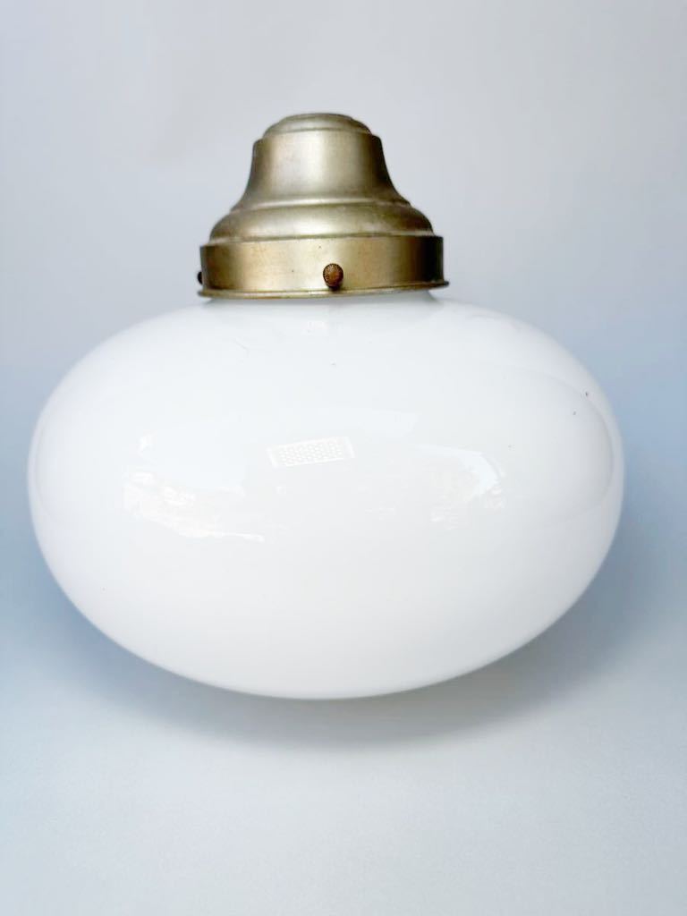 レトロ 電傘 乳白 ミルクガラス ペンダントライト 大正ロマン 洋館 電笠