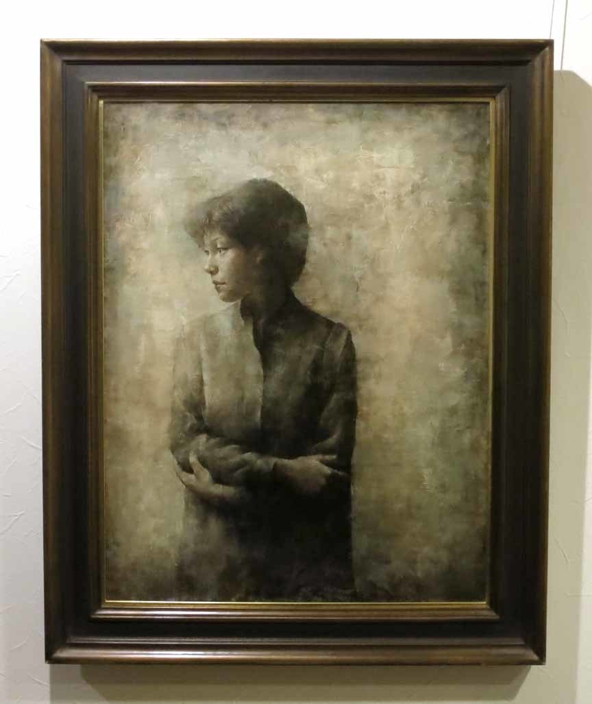目立った傷や汚れなし】【真作】木原和敏 油彩画15号 白日会会員 内閣