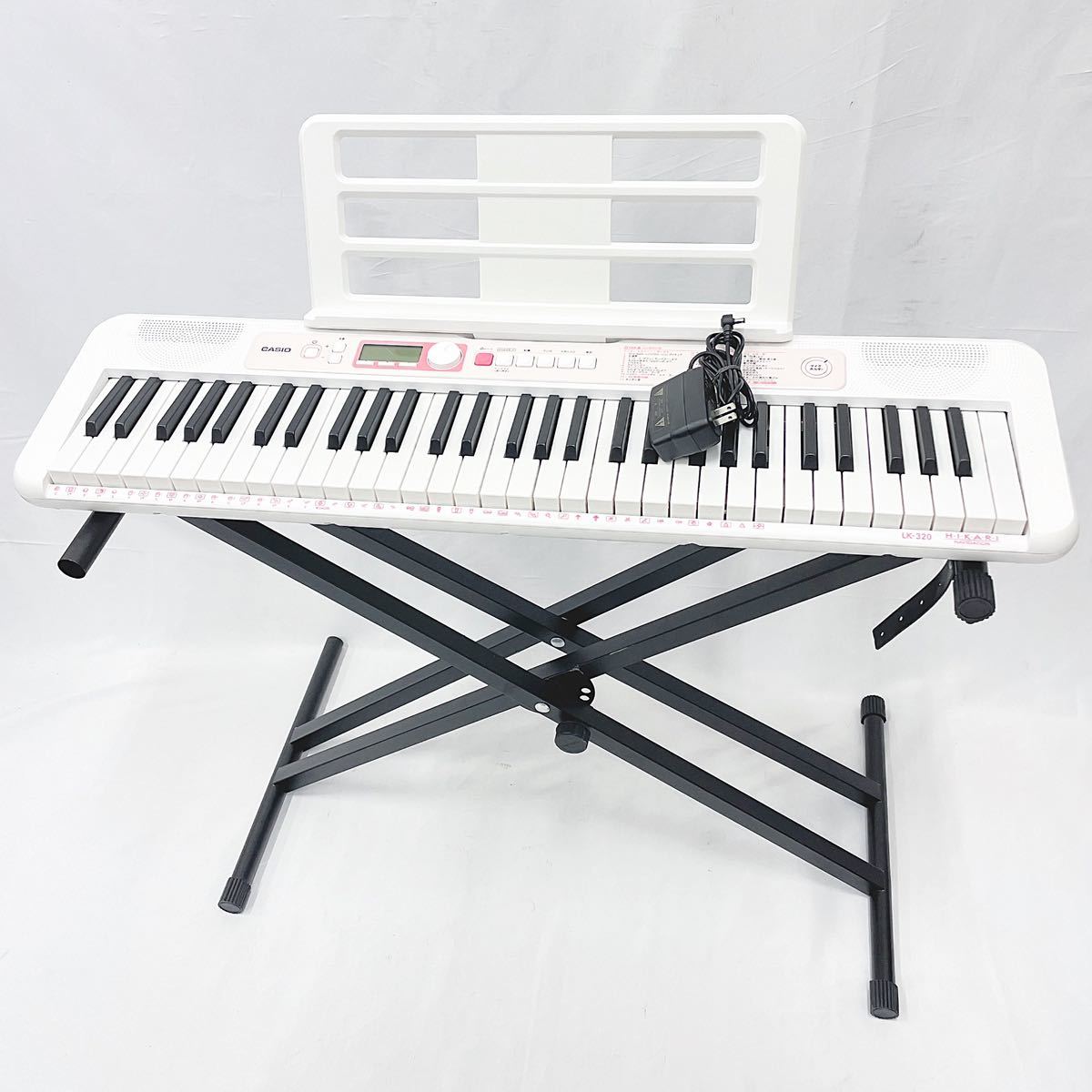 CASIO 光ナビゲーション キーボード 2016年製 61鍵盤 カシオ LK-223 譜面台付き ACアダプタ付き 音出しOK 電池OK 札幌市 北区 屯田 CASIO 光ナビゲーション キーボード 2016年製 61鍵盤 カシオ LK-223