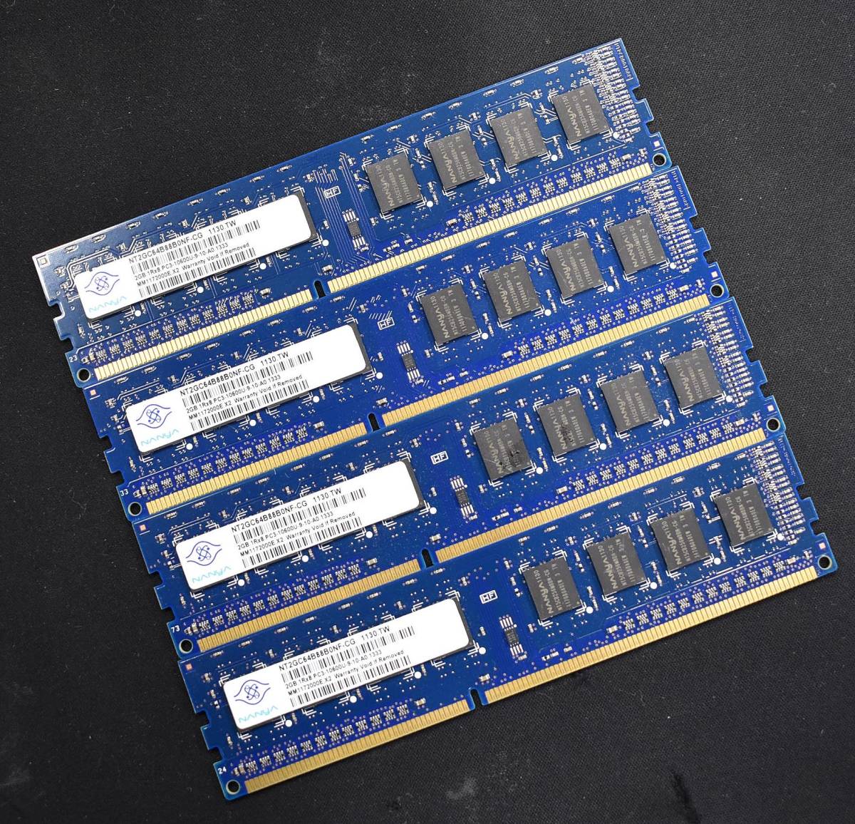 【目立った傷や汚れなし】8GB (2GB 4枚セット) PC310600 PC310600U DDR31333 240pin non