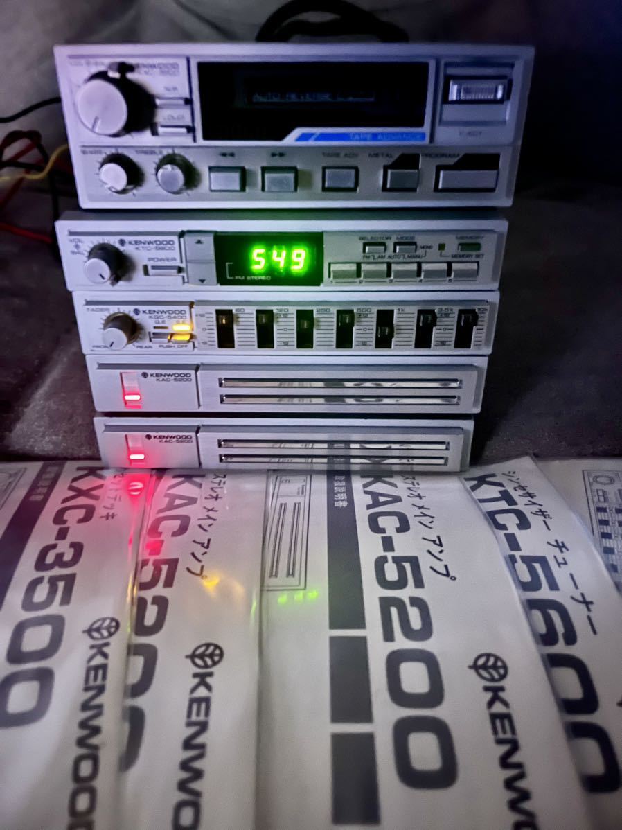 【傷や汚れあり】★当時 KENWOOD ケンウッド カセットデッキ アンプ イコライザー セット KXC3500 KGC5400 KAC