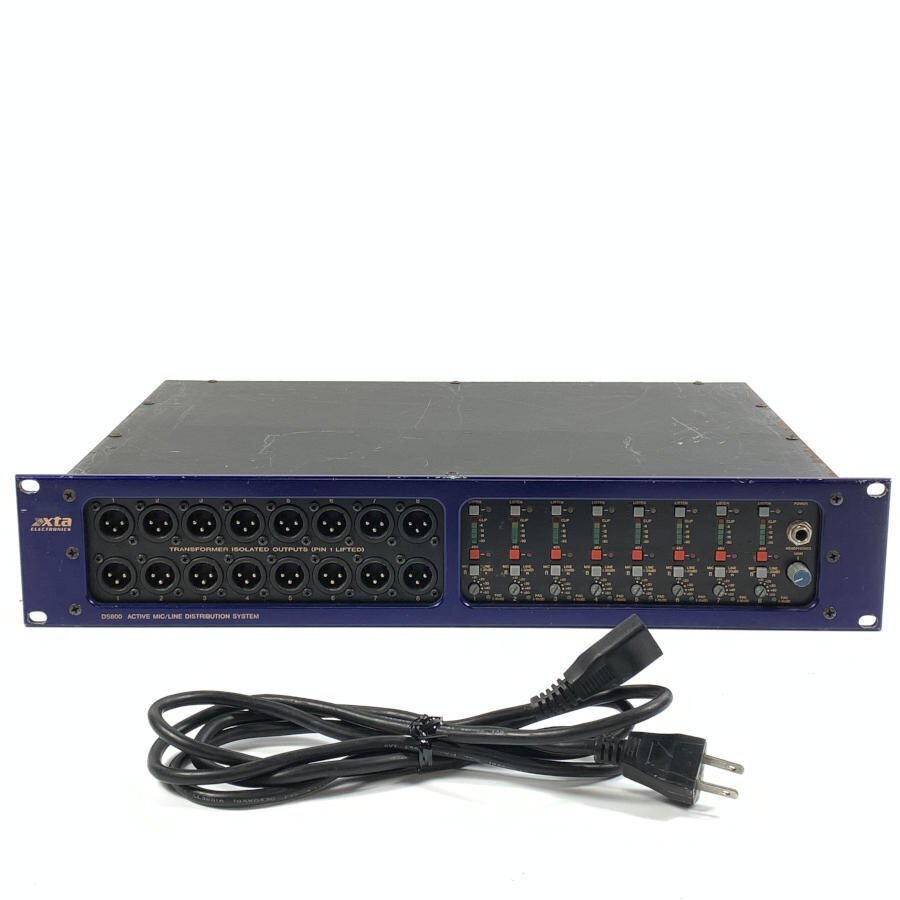 【全体的に状態が悪い】XTA DS800 ACTIVE MIC/LINE DISTRIBUTION SYSTEM マイクスプリッター 電源