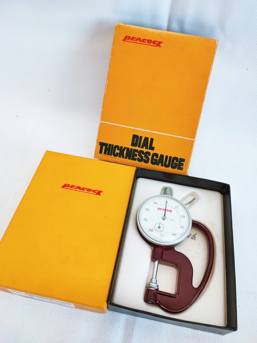 【やや傷や汚れあり】PEACOCK ダイヤルシックネスゲージ G DIAL THICKNESS GAUGE ピーコック ダイヤルゲージ 箱付き