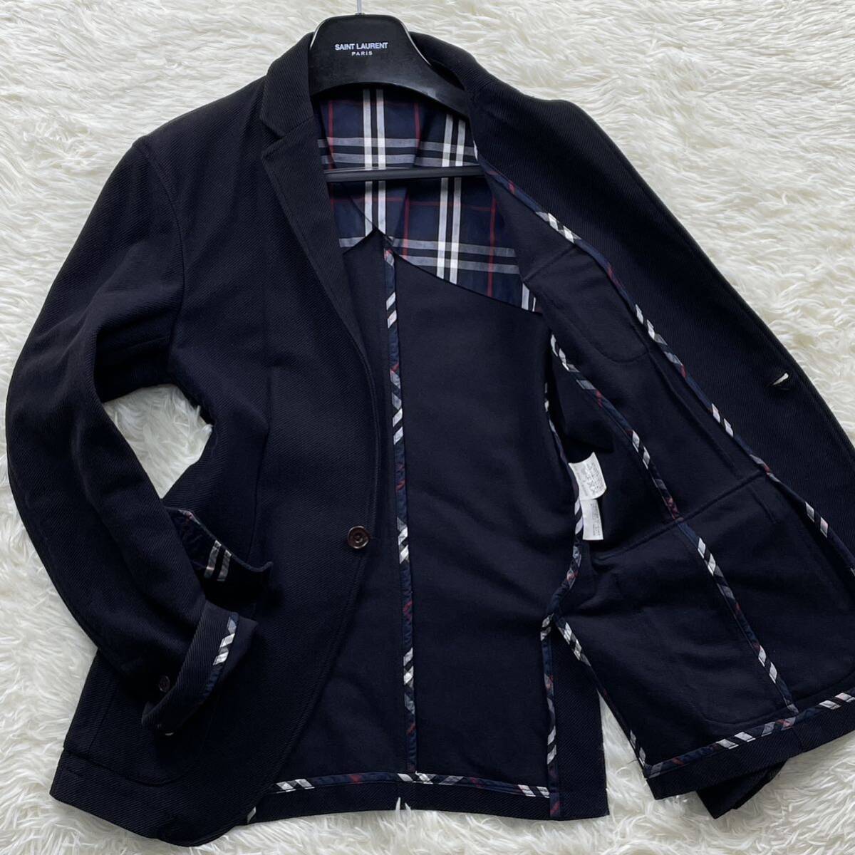 ✓美品希少‼️バーバリーブラックレーベル ネイビー×白ストライプ2B