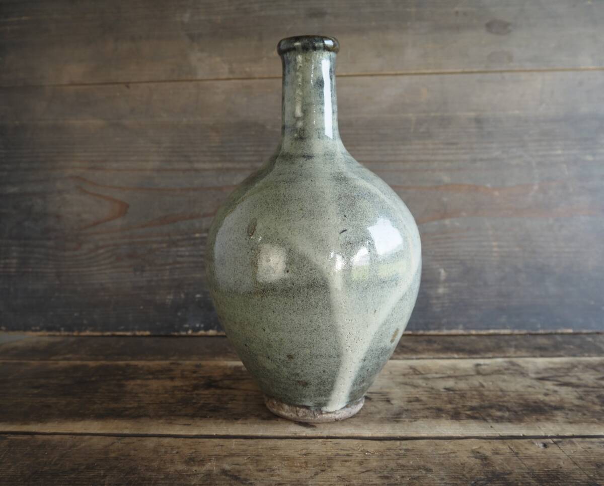 李朝 無地刷毛目 井戸手 徳利 酒器 古美術 古道具 アンティーク 朝鮮美術