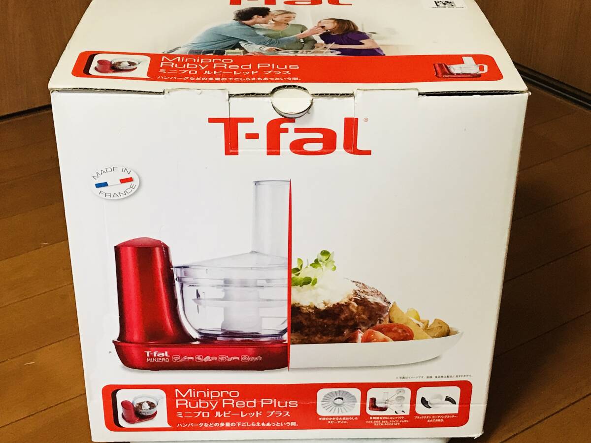 T-fal ティファール フードプロセッサー ミニプロルビーレッドプラス T