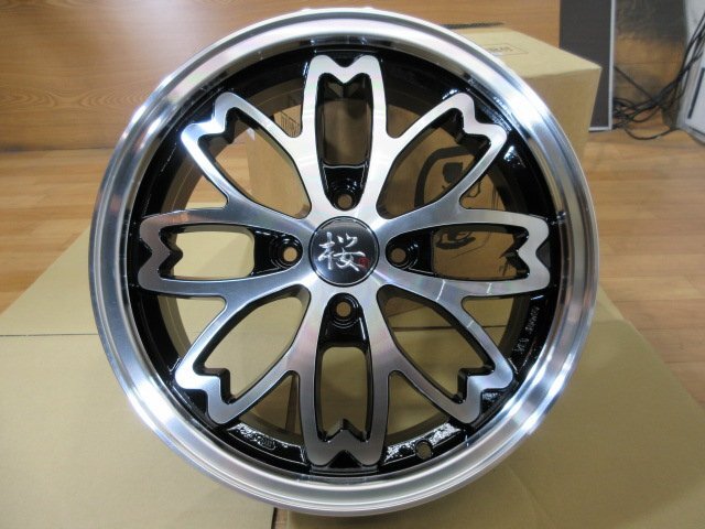 未使用】軽四 新品 R-PRIDE 和道 桜 ホイール 4本 4H100 16インチ
