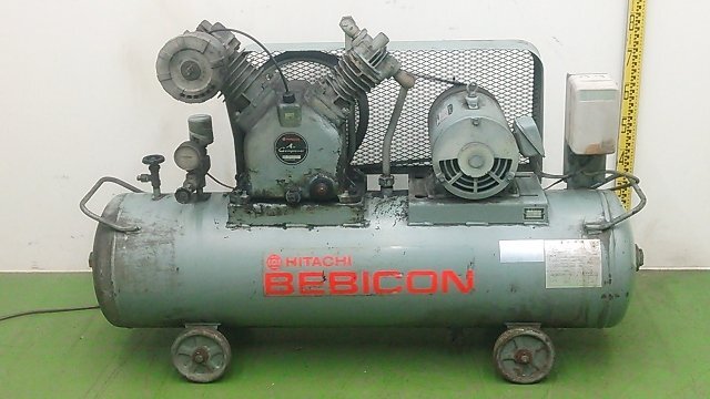 ◇日立5馬力エアーコンプレッサーBEBICON 3.7P-9.5V6◇