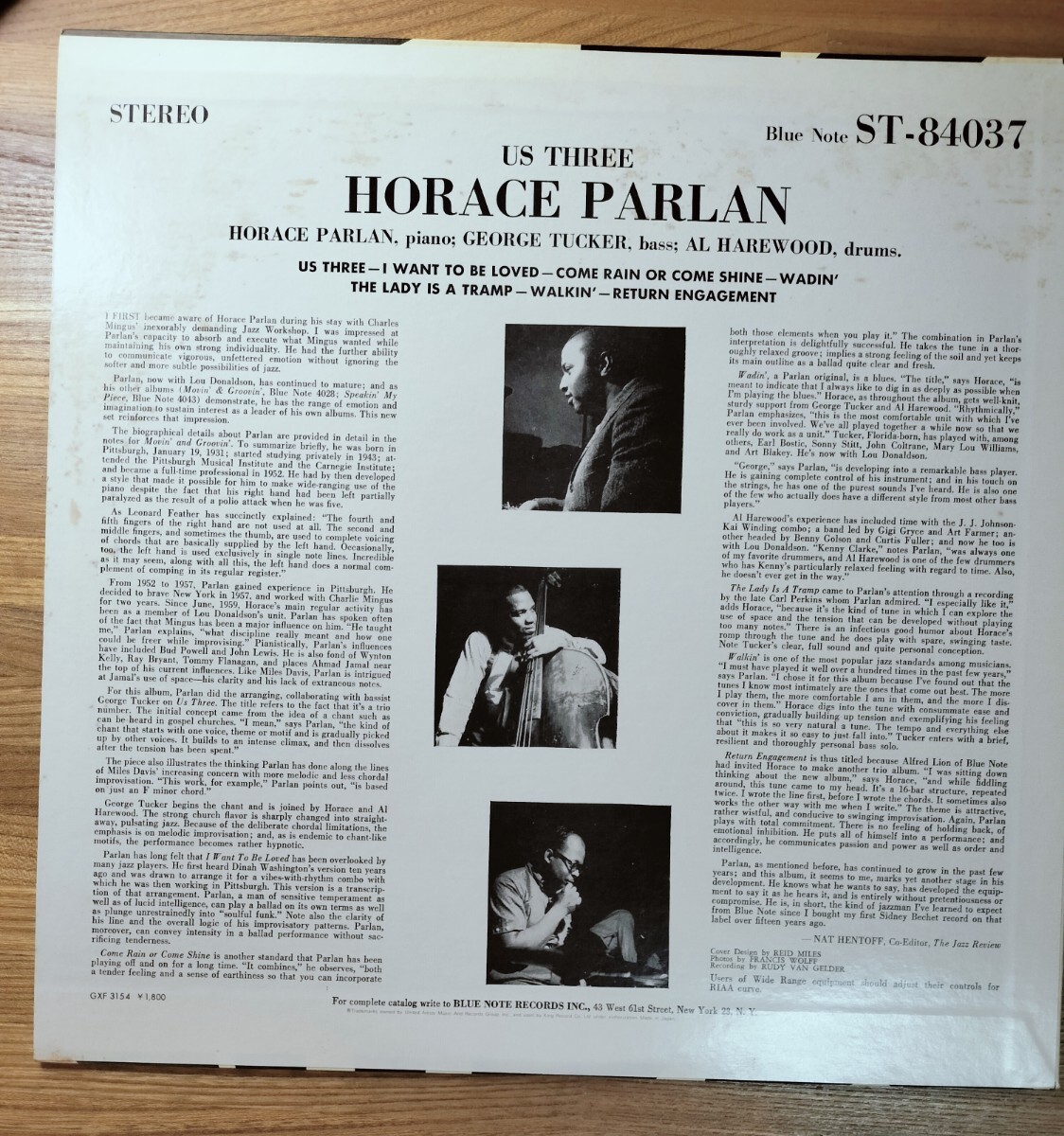 LP12in国内BN4037st ホレスパーラン/アススリー 盤ジャケ帯解説良好 Horace Parlan – Us Three (Blue Note) 1960」インパクト大なタイトル