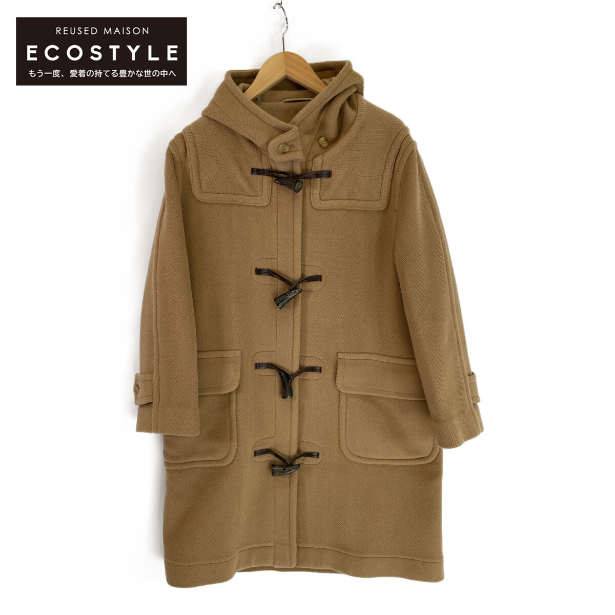 OLD ENGLAND　ダッフルコート　ヘリンボーン ムーアブルック グレー OLD ENGLAND ダッフルコート ヘリンボーン ムーアブルック