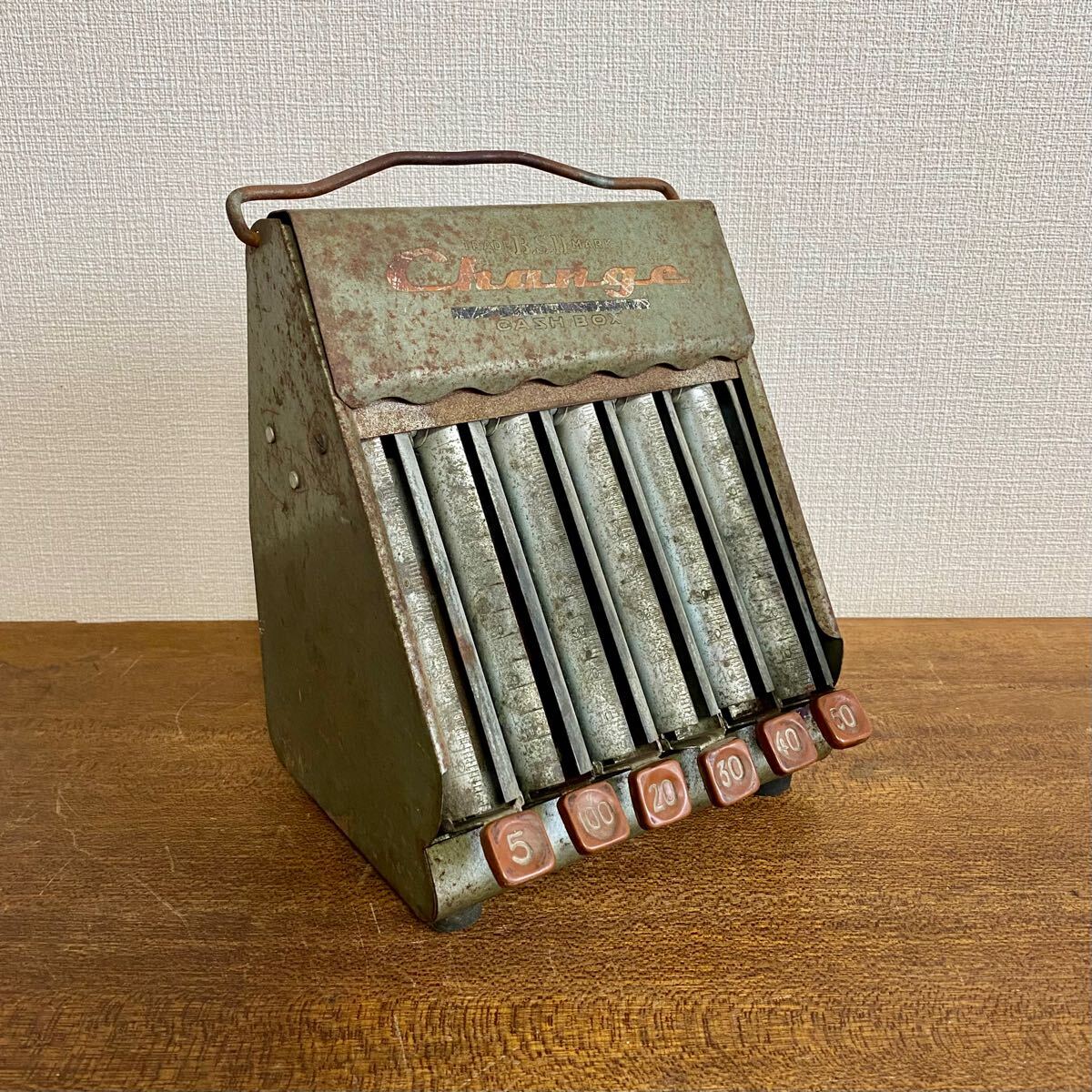 昭和レトロ  B.S.Dマーク Change キャッシュボックス  釣り銭機 昭和レトロ B.S.Dマーク Change キャッシュボックス 釣り銭機