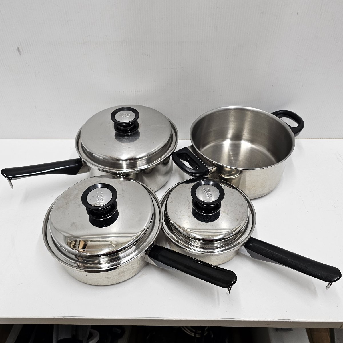 アムウェイQueen 鍋3点➕蒸し器セット 18-8ステンレススチール ☆Amway