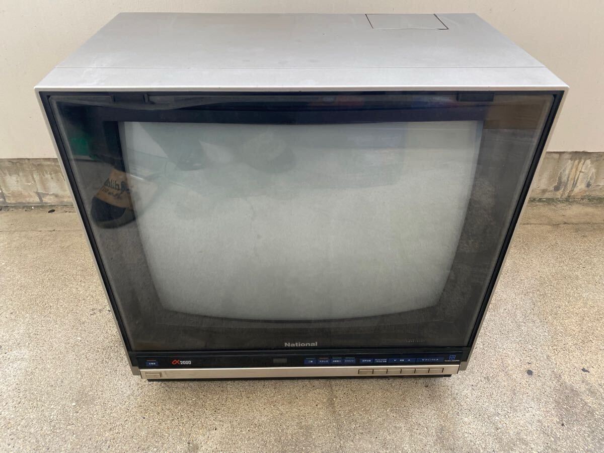 傷や汚れあり】ナショナル TH19-L55GRN カラーテレビ ブラウン管テレビ