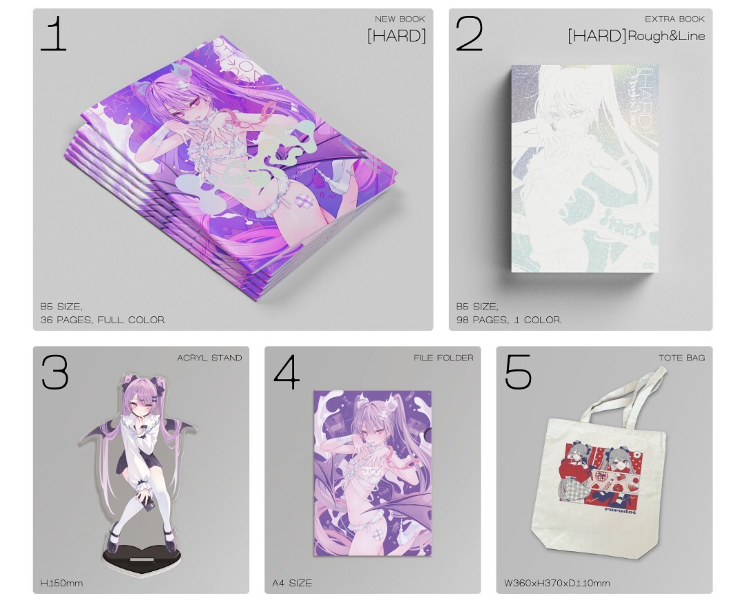 rurudot イラスト集 シュガーハイ rurudo 同人誌 混ざっ C101 初版 