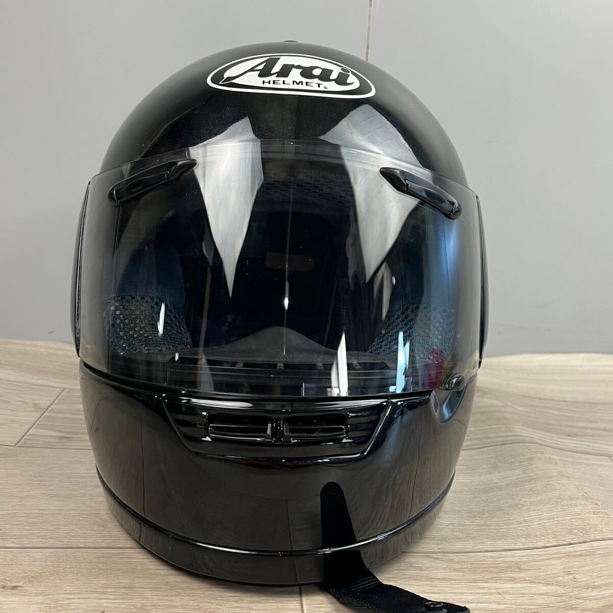 【美品】アライ フルフェイスヘルメット アストロIQ 59-60cm ブラック ARAI ASTRO-IQ マッドブラック アライ ヘルメット59-60cm