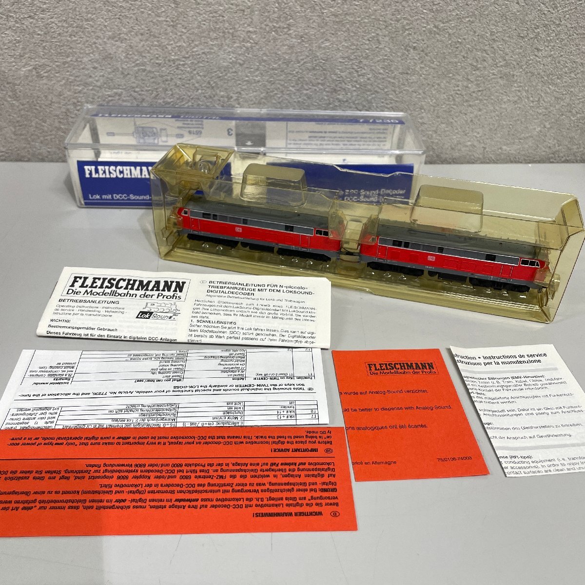 【目立った傷や汚れなし】【31】☆1円～ Nゲージ DB BR218 ディーゼル機関車 重連セット DCC サウンド仕様 ...