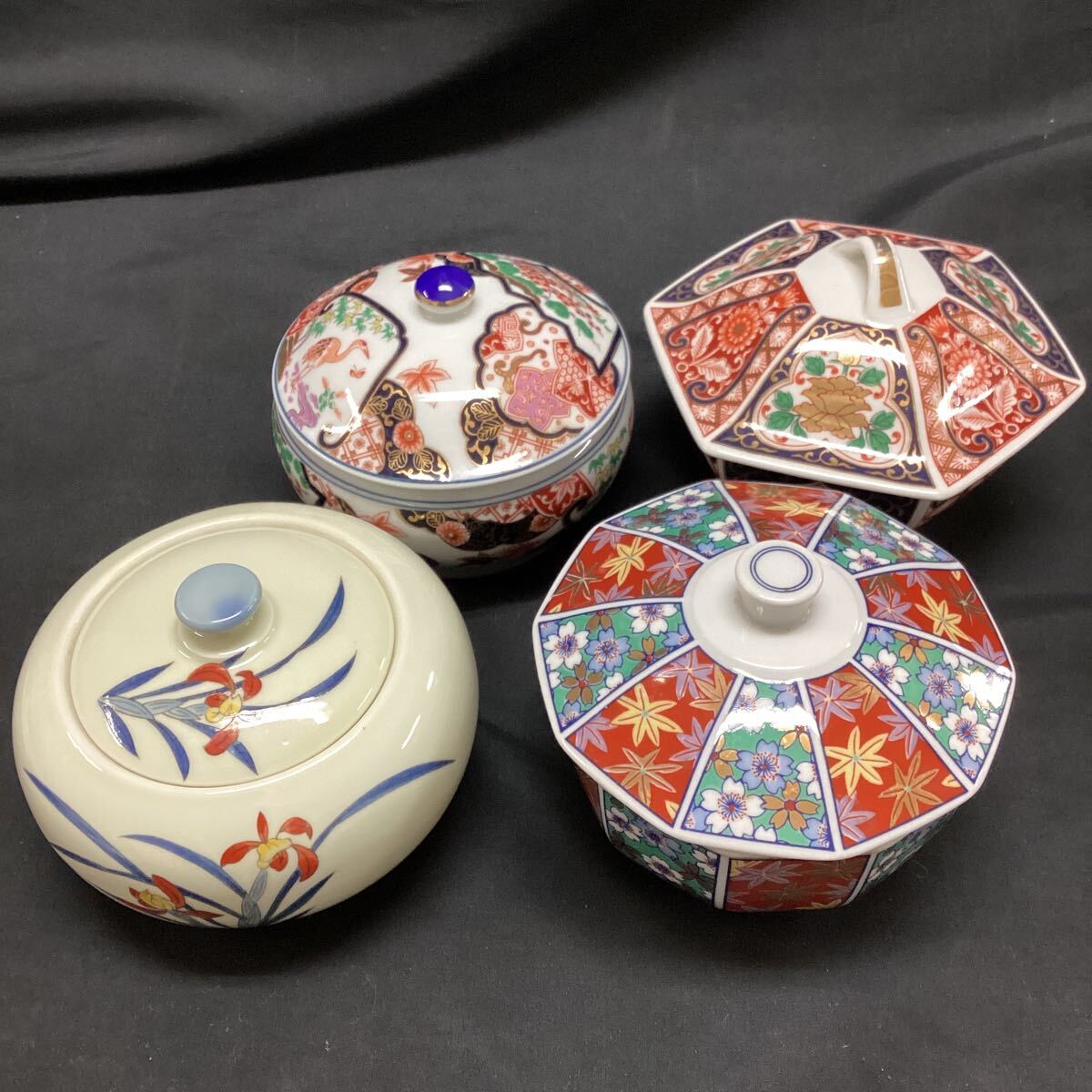 有田焼　弥右衛門　華道具　銘　双耳　色絵鳥紋　花瓶 有田焼弥右衛門華道具銘双耳色絵鳥紋花瓶