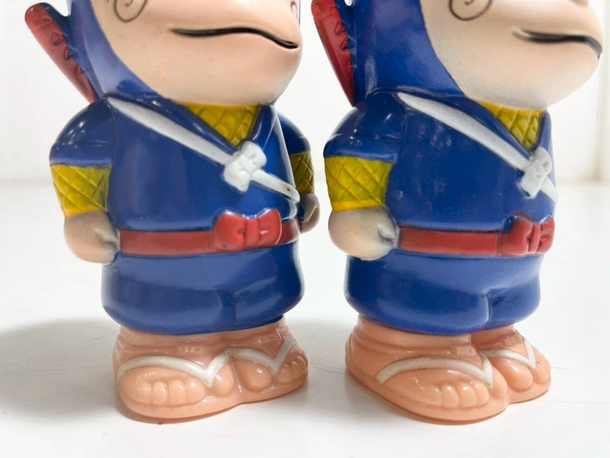 傷や汚れあり】778 当時物 希少 住友銀行 ソフビ 貯金箱 忍者