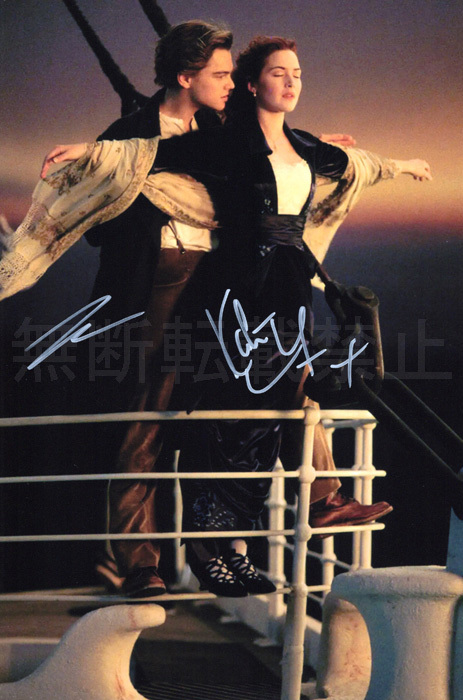 レオナルド・ディカプリオとケイト・ウィンスレット直筆サイン入り超大型写真… レオナルド・ディカプリオとケイト・ウィンスレット直筆サイン