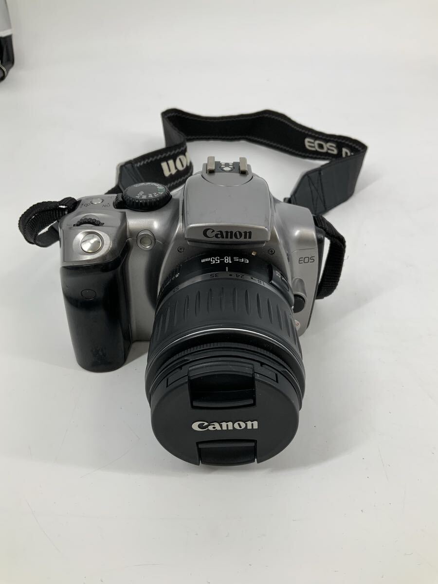 【7】デジタル一眼レフカメラ　キャノン　Canon EOS KISS Digital　現状品　シルバー　約630万画素　EF-S 18-55mm 1:3.5-5.6　CMOSセンサーの1番目の画像