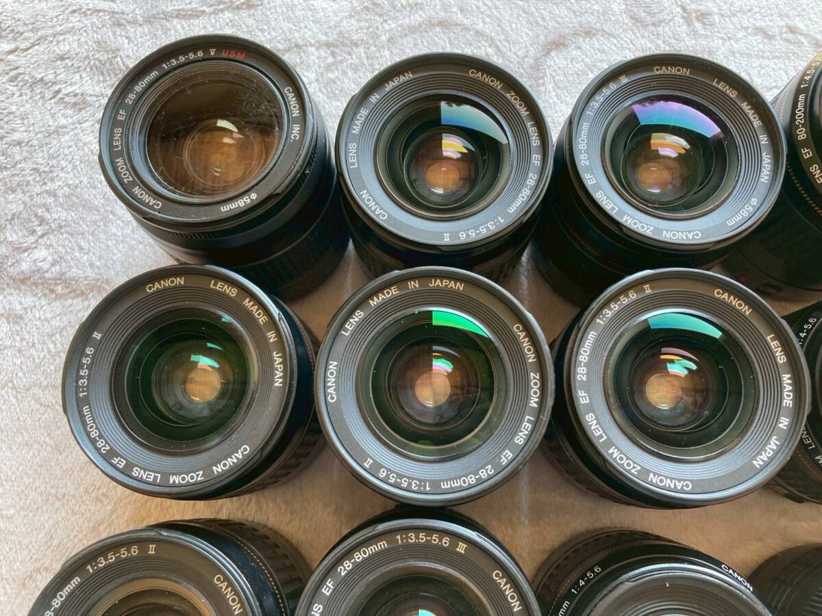 【やや傷や汚れあり】m159 Canon キャノン USM EF レンズまとめ 17本まとめ EF 28-80 ll lll V 35-80 ...