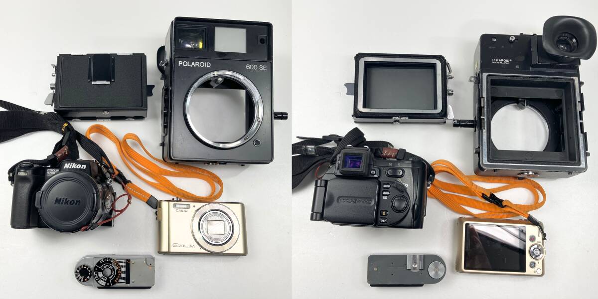 ★ジャンクカメラ 1山 動作未確認 フィルムカメラ レンズ 21点 他 Nikon F4 Canon QL17 G-III Polaroid 600 SE Minolta Olympus #J-007★の3番目の画像
