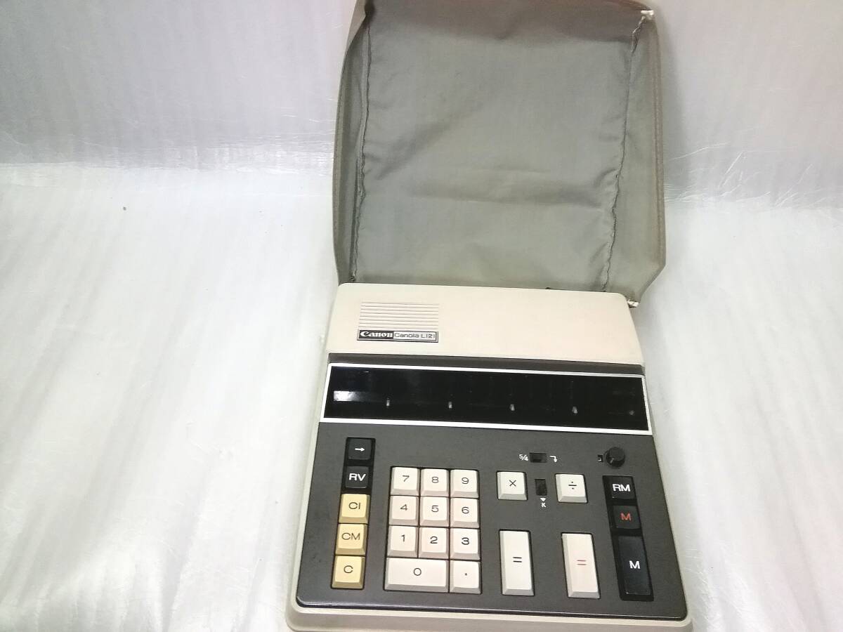 動作品 CANON キャノン Canola L803 電卓 アンティーク計算機 蛍光管電