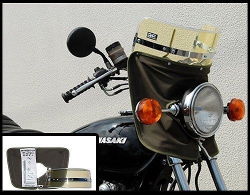 旭風防布タレ Z750FX GT380 KH250 CB750Four BEET 新品】【送料800円】バイク用品 Z-FATHER 旭風防 黄ばみ 短風防(緑布