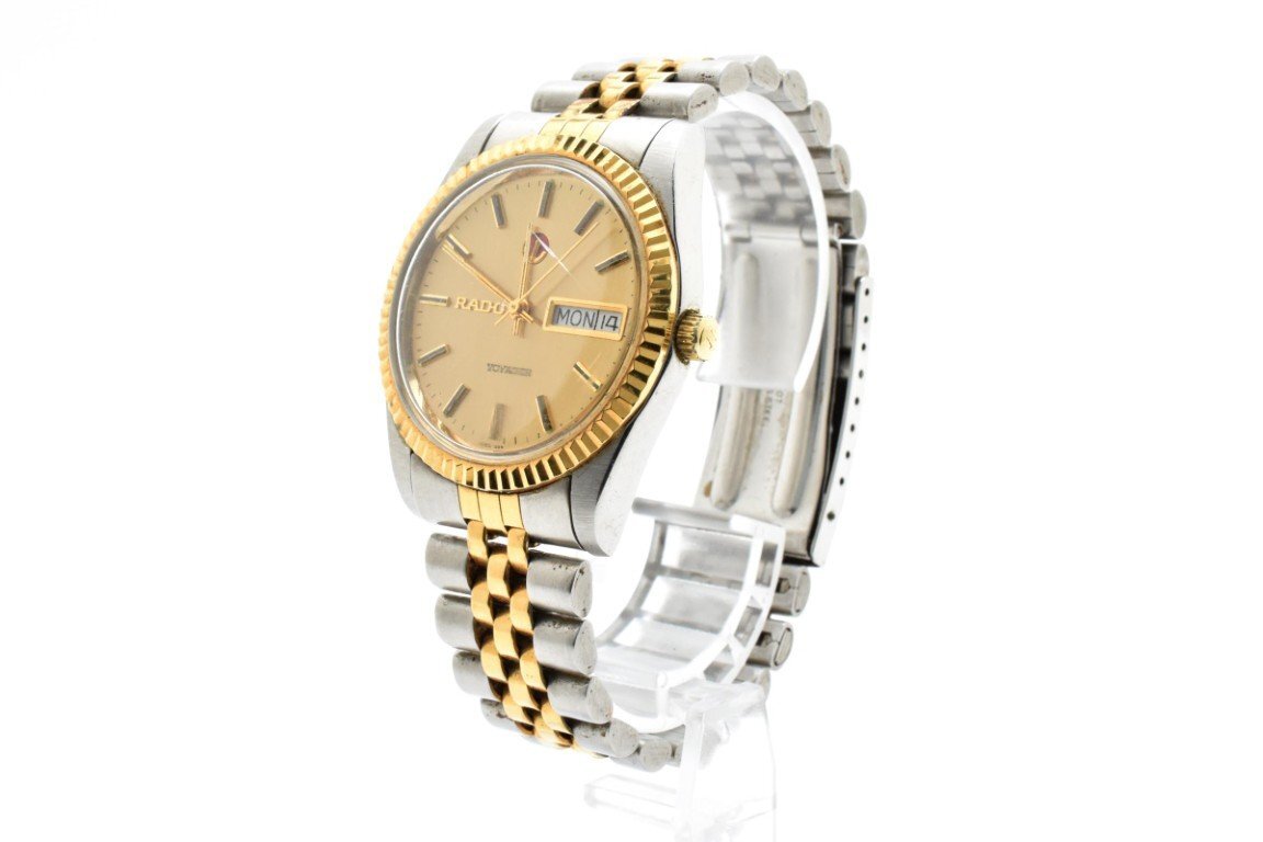 RADO ラドー メンズ クォーツ 腕時計 121.3585.2 金色モデル 電池交換 