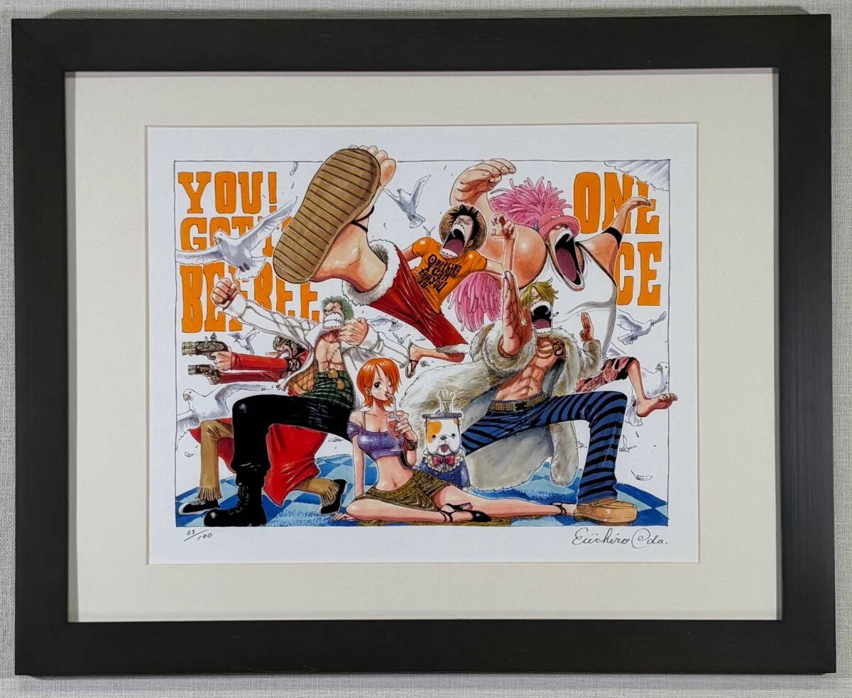 新品】ワンピース 高級複製原画 尾田栄一郎 直筆サイン画No.付 限定