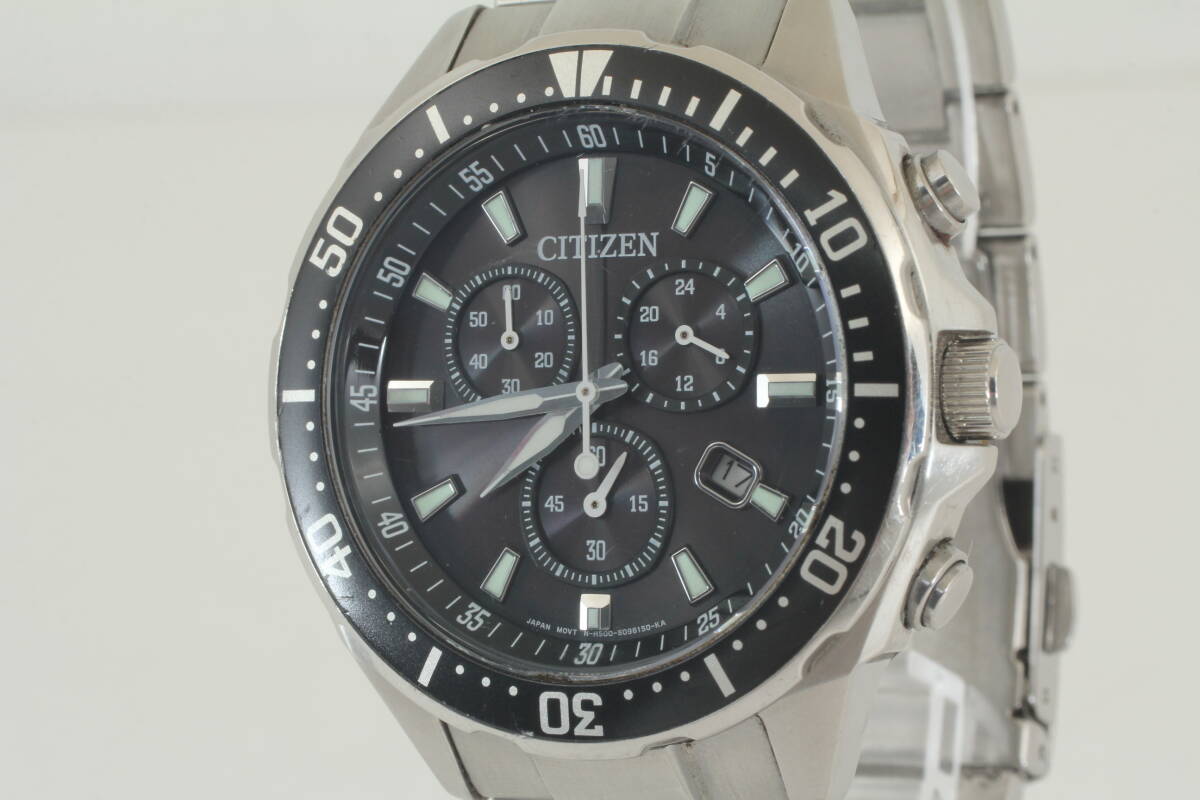 1円 【CITIZEN】 シチズン Eco-Drive エコドライブ ソーラー クロノ