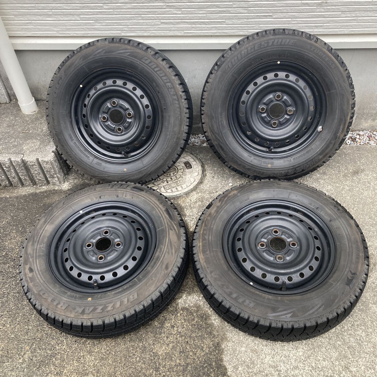 鉄チン 加工ホイール テッチン 13インチ 8j-1 PCD100 4H ハブ54mm 2本