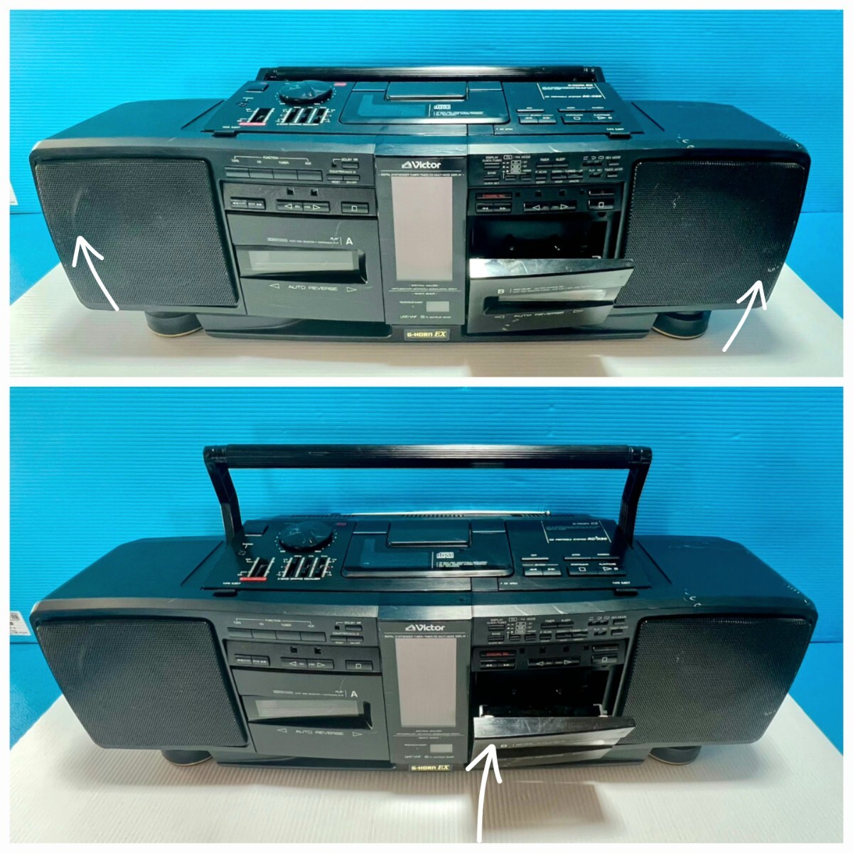 02 66-239192-06 [S] Victor ビクター RC-X750 CDラジカセ ダブル
