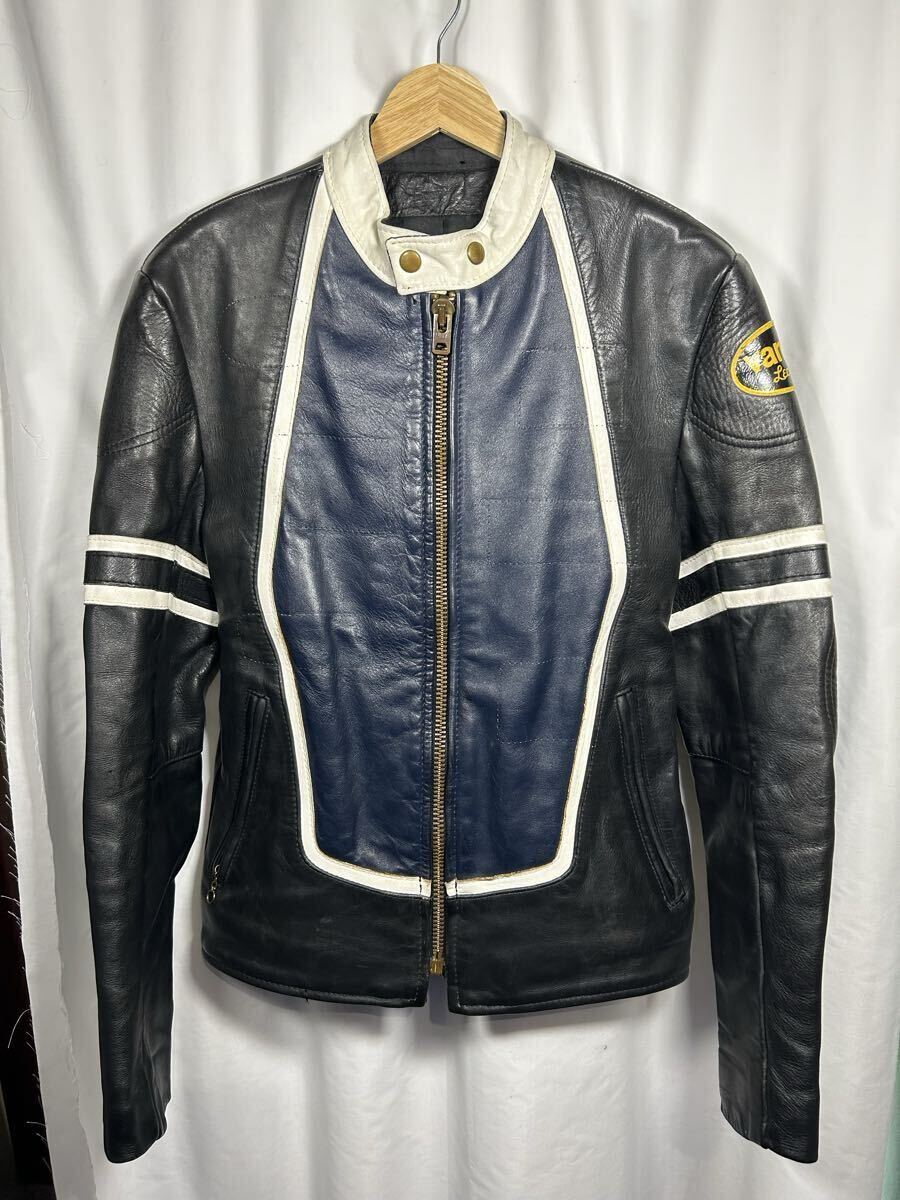36 バンソン RJP シングル ライダース レザー ジャケット VANSON M