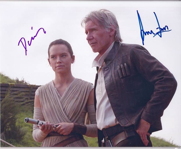 G 2L判 デイジー・リドリー Daisy Ridley 直筆サイン写真 証明書COA 4
