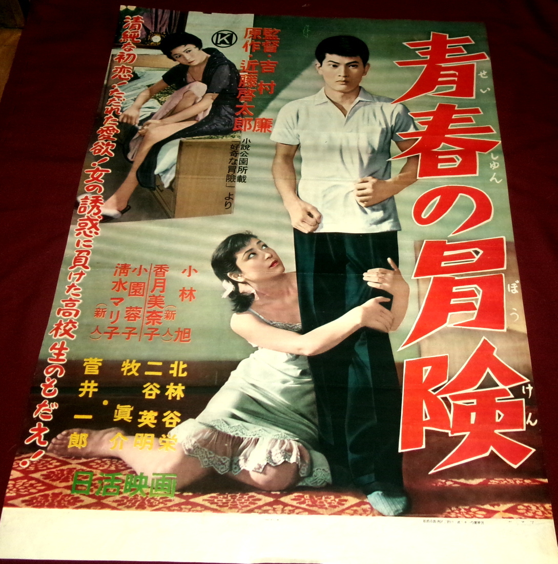 ◇古い映画ポスター 日活「美しき抵抗」監督/森永健次郎◇浜田光夫