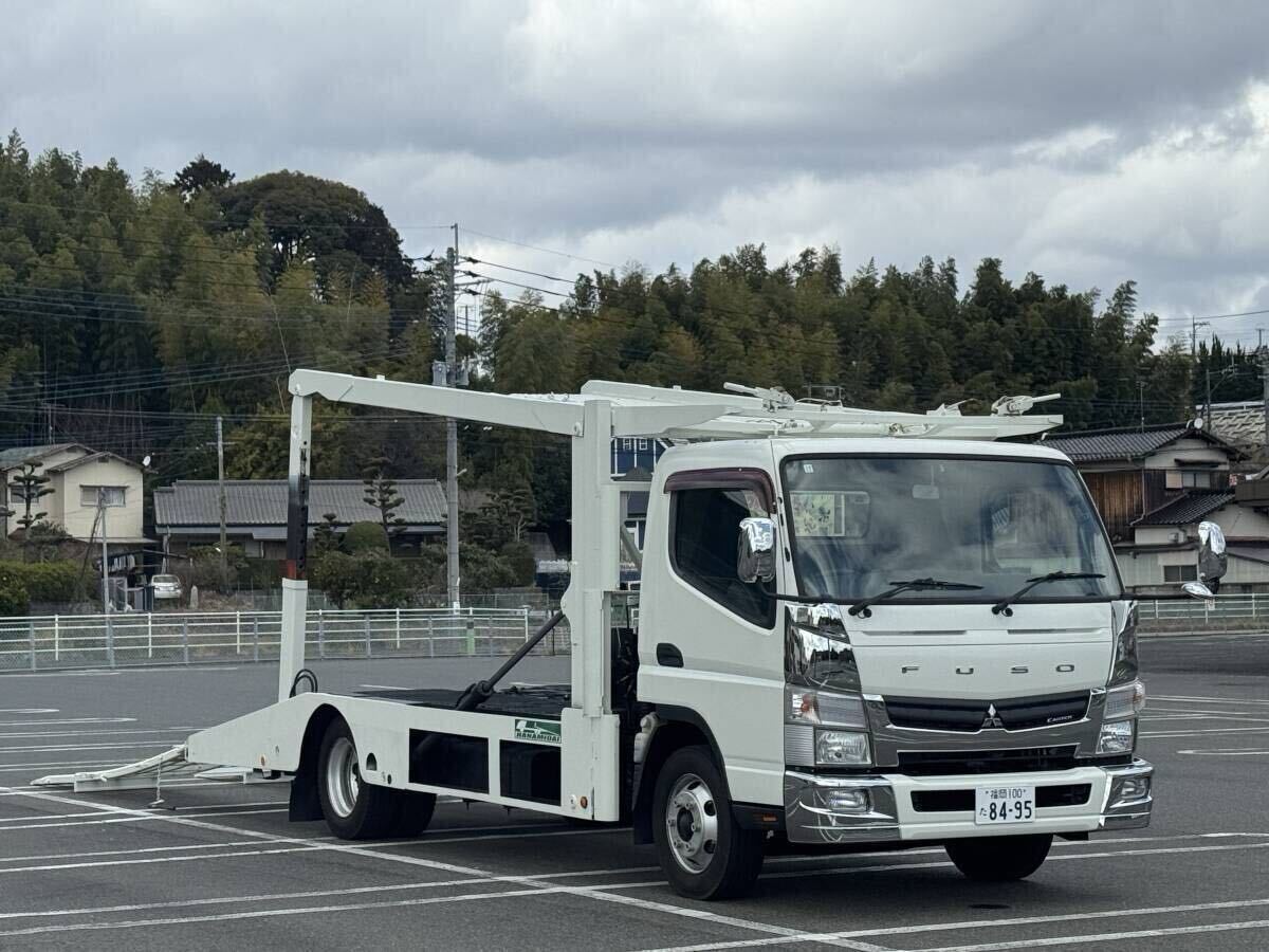 キャンター　2台積み　花見台　油圧ゲート　ラジコン　５速MT 油圧ウィンチ　全塗装　メッキパーツの1番目の画像