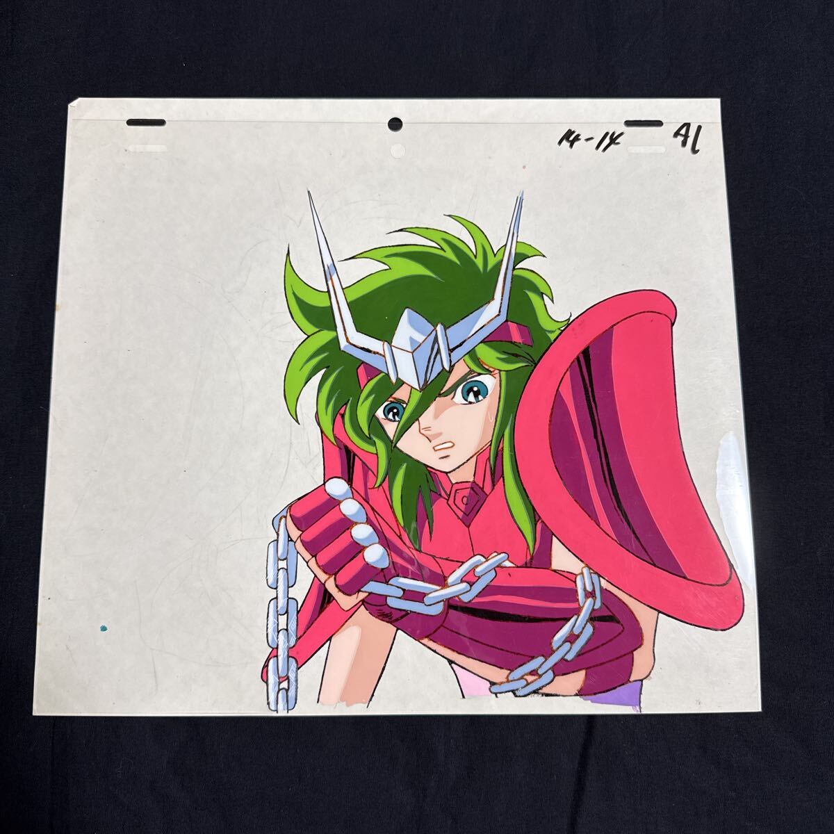 聖闘士星矢　荒木伸吾先生直筆サインカラー色紙　証明書額付　瞬　一輝　セル画セット 新品】【鑑定書付全額返金保証】 荒木伸吾 直筆サイン色紙 聖闘士星矢