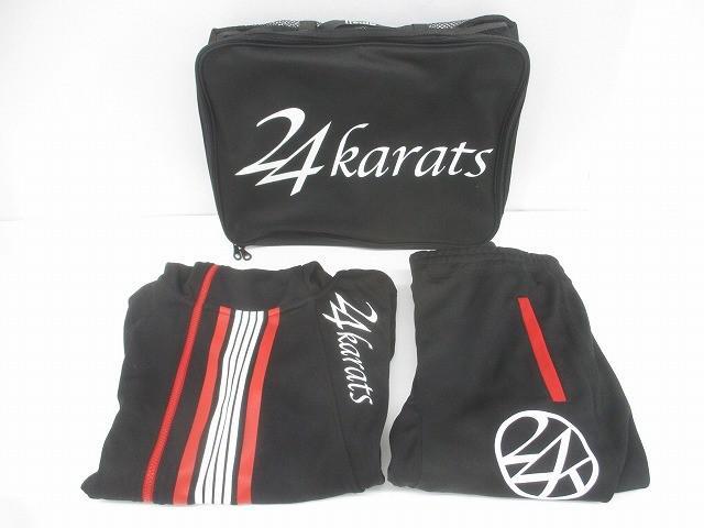 中古】□24karats 2007 ベロア セットアップ ジャージ 緑×白（M