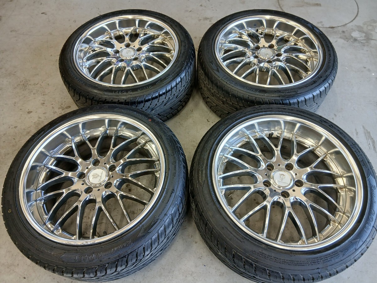 中古】18インチ タイヤホイールセット CST メッキ 5H114.3 9.5J+12 /GT 
