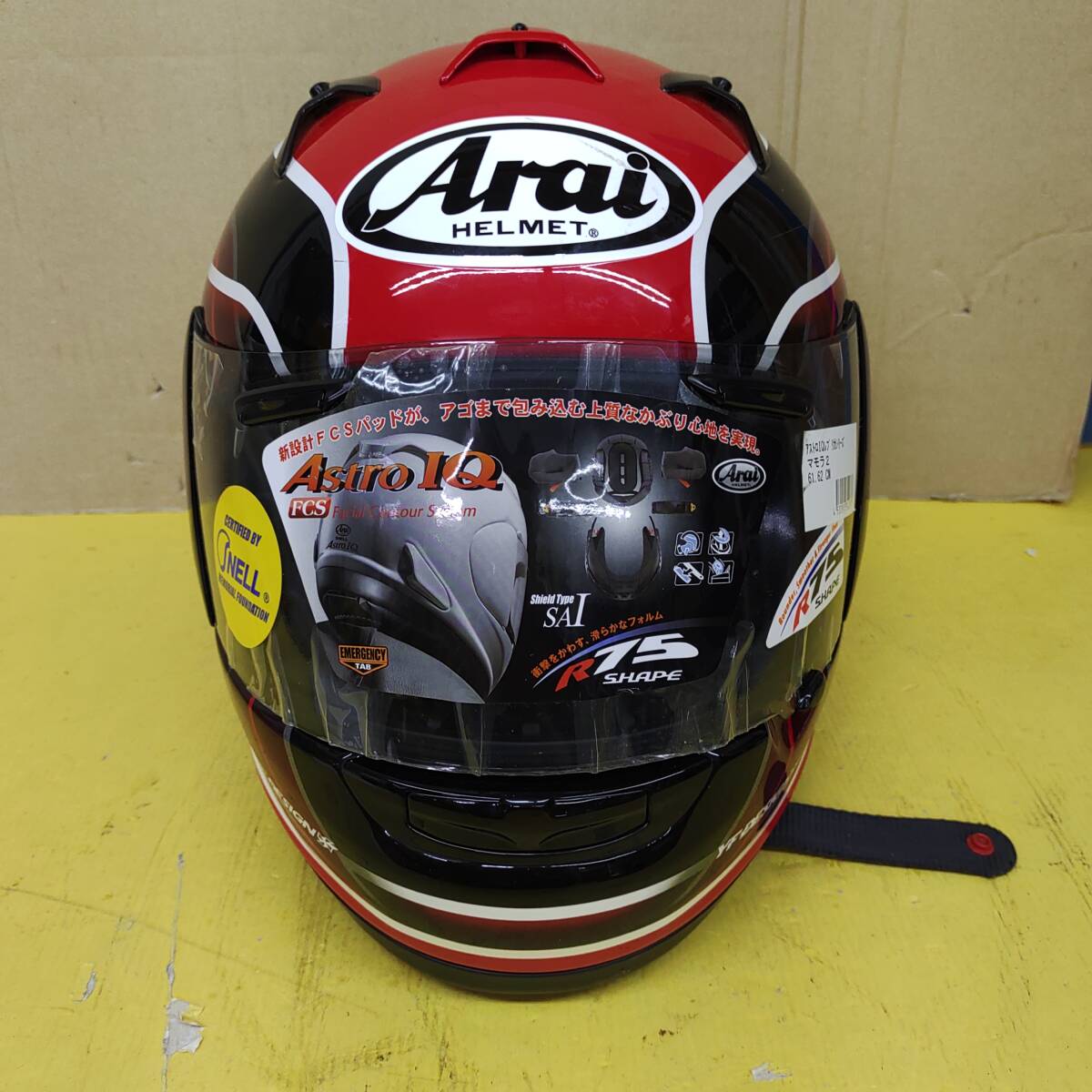 Arai フルフェイスヘルメット ワインレッド Arai アライヘルメット ワインレッド ミラーシールド付き フルフェイス
